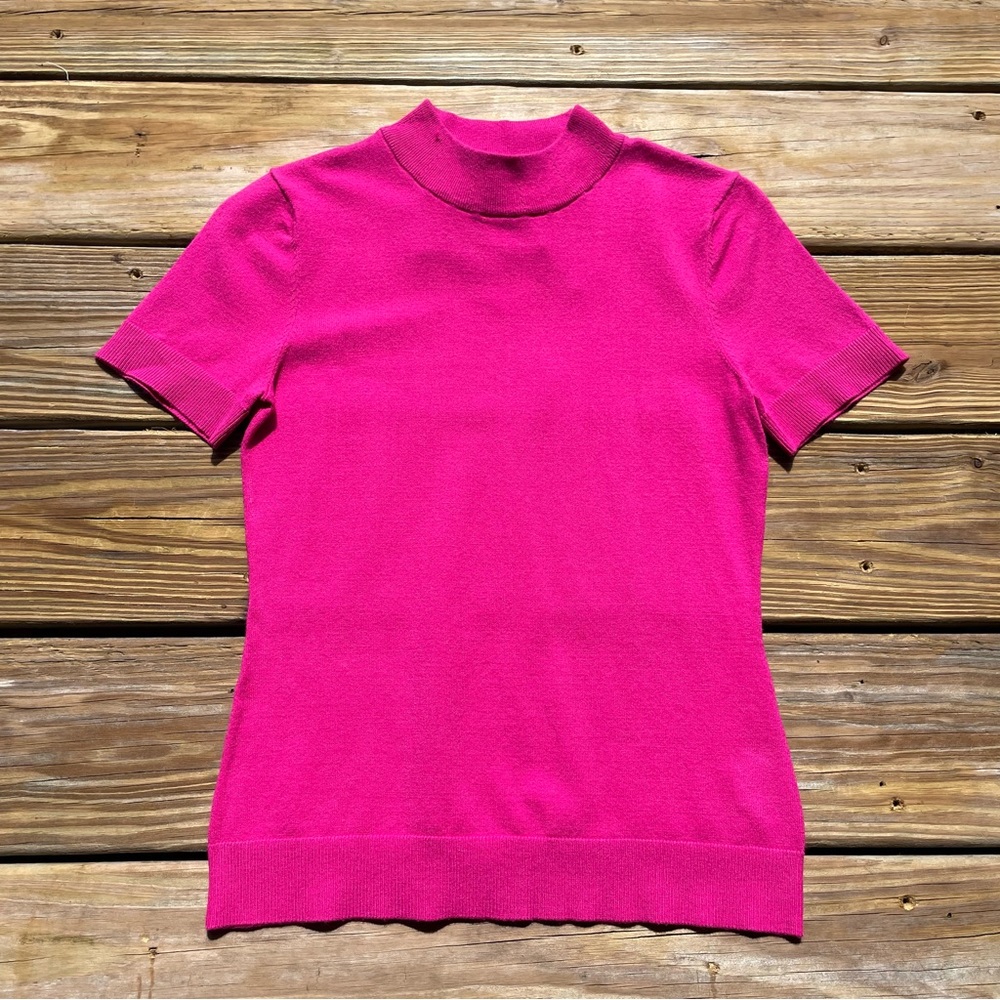 Milly Raspberry Short Sleeved Mod Top